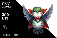 Funny Vampire Hummingbird | Clipart Product Image 2