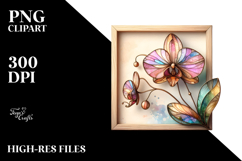 Wooden Orchid PNG Product Image 2