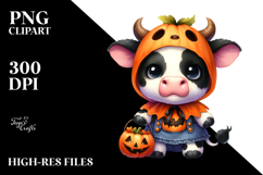 Cute Baby Cow, Watercolor PNG Product Image 2