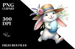 Bunny with Straw Hat and Sunglasses PNG Product Image 2
