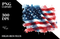 Flag USA Watercolor Sticker Product Image 2
