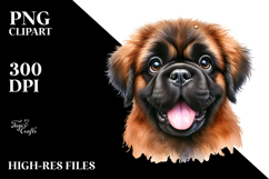 Watercolor Cute Bullmastiff Transparent PNG Product Image 2