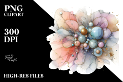 Abstract Cosmos with Gold Insertions, High-Quality PNG Product Image 2