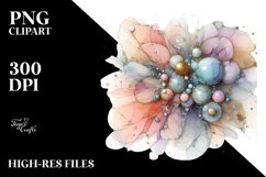 Abstract Cosmos with Gold Insertions, High-Quality PNG Product Image 1