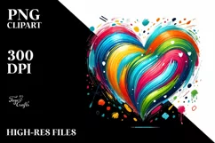 Colorful Heart, Transparent PNG Product Image 2