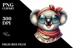 Detailed Watercolor Koala Smiling | Sublimation Clipart Product Image 3