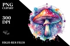 Vibrant Magical Mushroom Tarot PNG Product Image 2