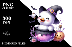 Cute Baby Swan with Witch Potion, High-Resolution PNG Product Image 2