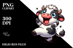 Cartoon Cow Dancing, Transparent PNG Product Image 2