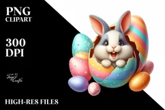 Watercolor Colorful Easter Clipart |T-shirt, Mug, Tumbler Product Image 3