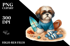 Cute Sand Surf Sticker Clipart Product Image 2