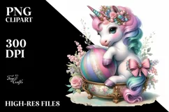 Baby Unicorn Victorian Ball PNG Product Image 3