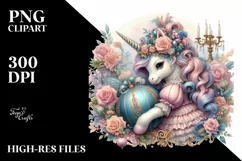 Baby Unicorn Victorian Ball PNG Product Image 1