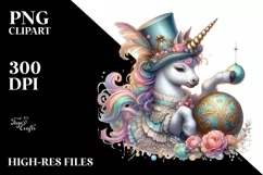 Baby Unicorn Victorian Ball PNG Product Image 1