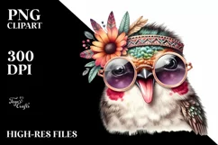 Detailed Watercolor Hummingbird Boho | Sublimation Clipart Product Image 3