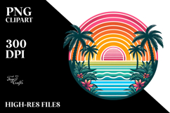 Retro Tropical Rainbow Sunset, 20 oz Tumbler Product Image 2