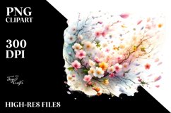 Watercolor Tumbling Spring Wind Petals | Clipart Product Image 1