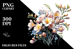 Freesia with Golden Insertions PNG Product Image 2