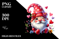 Digital Valentines Gnome PNG Product Image 2