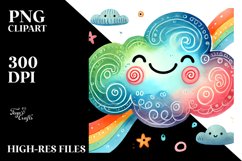 Simple Colorful Smiling Cloud Product Image 2