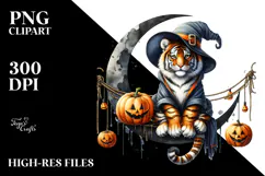 Tiger Dressed for Halloween, Transparent PNG Product Image 2