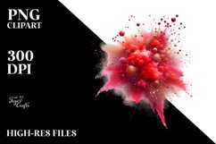 Colorful Redish Particles Metalic Insertions Clipart Product Image 3