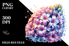 Hyacinth Diamonds Golden Watercolor Splash PNG Product Image 2