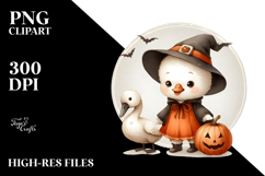 Cute Baby Swan in Halloween Costume, Transparent PNG Product Image 2