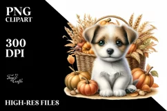 Detailed Baby Dog Harvest | Clipart Product Image 1