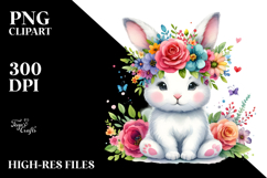 Colorful Bunny Flower Crown | Clipart Product Image 2
