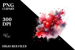 Colorful Redish Particles Metalic Insertions Clipart Product Image 1