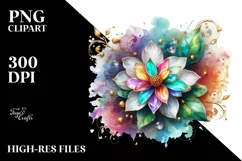 Watercolor Luxury Flower Love Splash Clipart Product Image 1