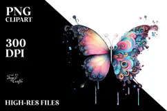 Butterfly made of Splashes, Transparent PNG Product Image 2