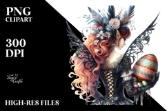 Gothic Fairy with Easter Egg PNG Product Image 2