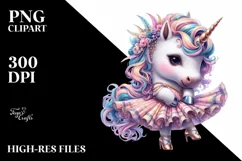 Baby Unicorn Cha Cha PNG Product Image 1