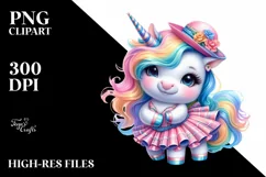 Baby Unicorn Cha Cha PNG Product Image 1