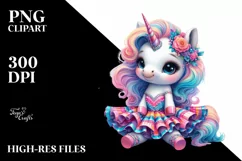 Baby Unicorn Cha Cha PNG Product Image 3