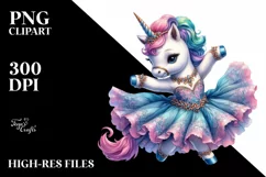 Baby Unicorn Waltz Dancer PNG Product Image 1