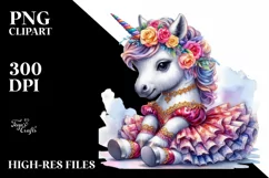 Baby Unicorn Waltz Dancer PNG Product Image 1