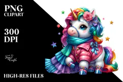 Cute Baby Unicorn PNG Product Image 2
