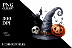 Funny Halloween Clipart PNG Product Image 1