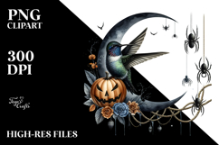 Hummingbird Dressed for Halloween, Transparent PNG Product Image 2