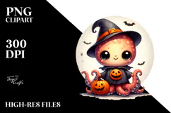 Charming Baby Octopus in Halloween Costume, High-Res Image Product Image 2