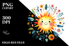 Colorful Whimsical Sun PNG Product Image 2