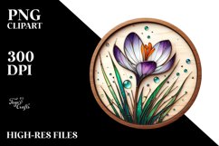 Stained Crocus with Metallic Insertions | Sublimation Product Image 1