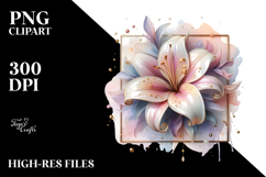 Glossy Lily with Golden Details PNG Product Image 2