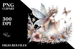 Gothic Fairy in Watercolor, High-Quality PNG Product Image 3