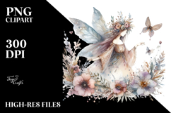 Gothic Fairy in Watercolor, High-Quality PNG Product Image 2