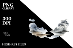 Simple Undead Watercolor Design PNG Product Image 2