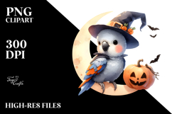 Cute Baby Parrot in Halloween Costume, High-Res PNG Product Image 2